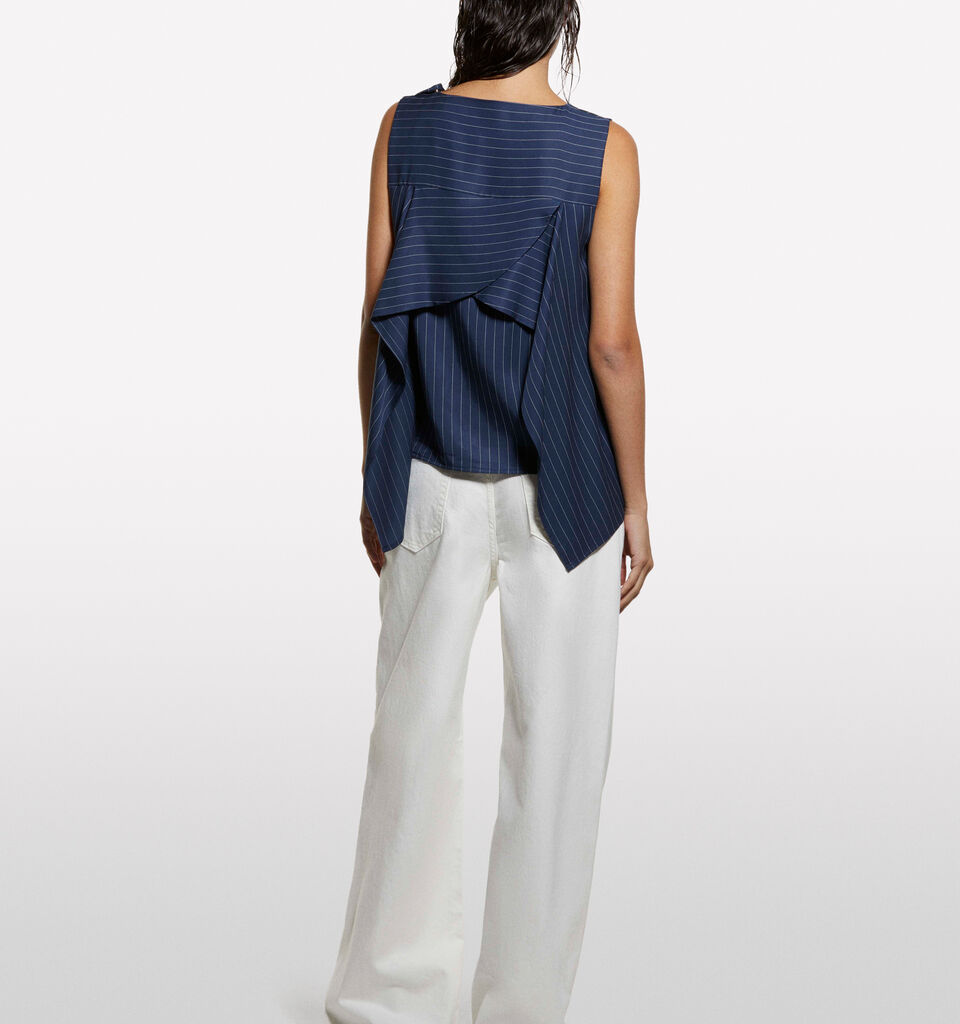 Τζιν Style 72 wide fit λευκό - τζιν καμπάνα γυναικεία - Λευκο | Sisley image number 2